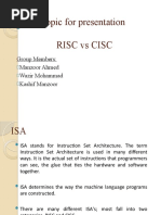 Presentation RISC Vs CISC