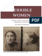 Terrible Women: Female Offences and Society in Melbourne, 1890-1945