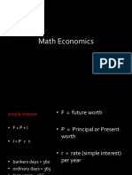 Math Economics