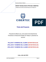 Plantilla de Informe de Propuesta de Mejora PDF
