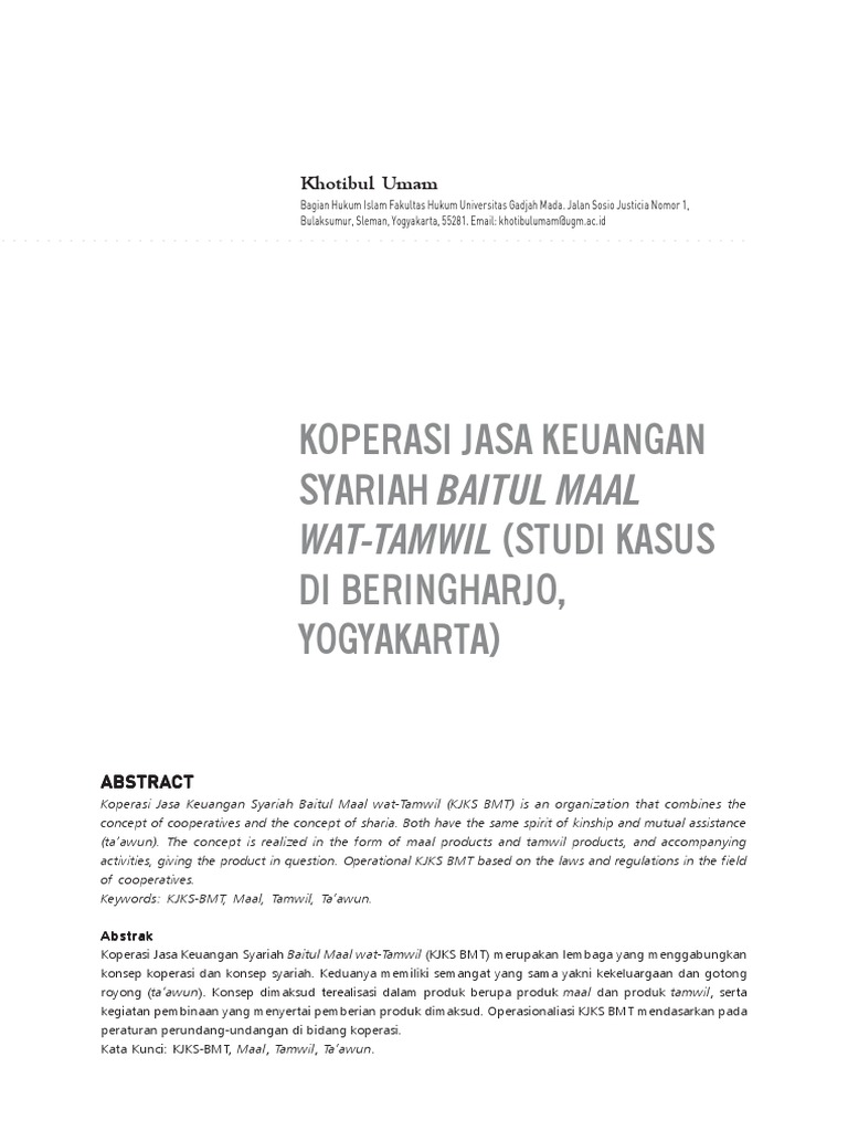 Sistem Kjks Atau Bmt Pdf