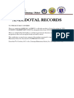 Anecdotal Records