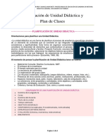 Documento de Trabajo - Planificacion de Unidad Didactica y Plan de Clases PDF