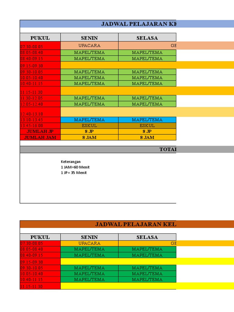 Jadwal Pelajaran | PDF