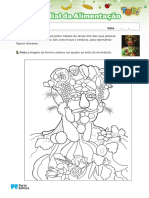 Pintura ao estilo de Arcimboldo com alimentos