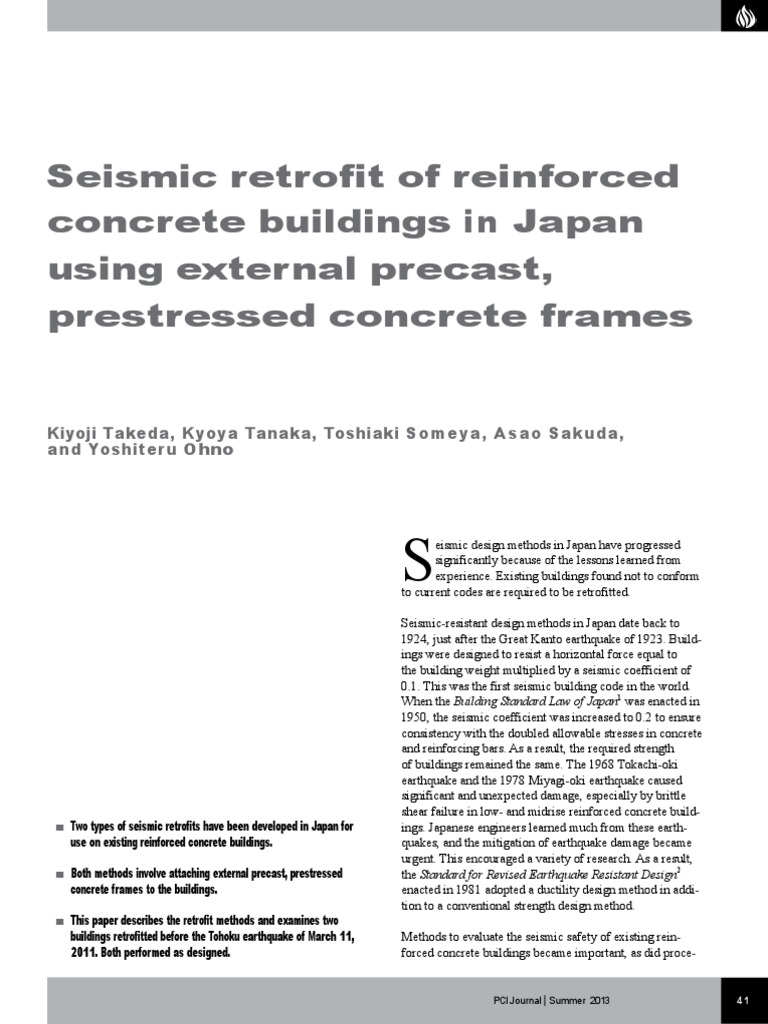 Seismic Retrofit Methods for Concrete Buildings | PDF | Strength Of ...