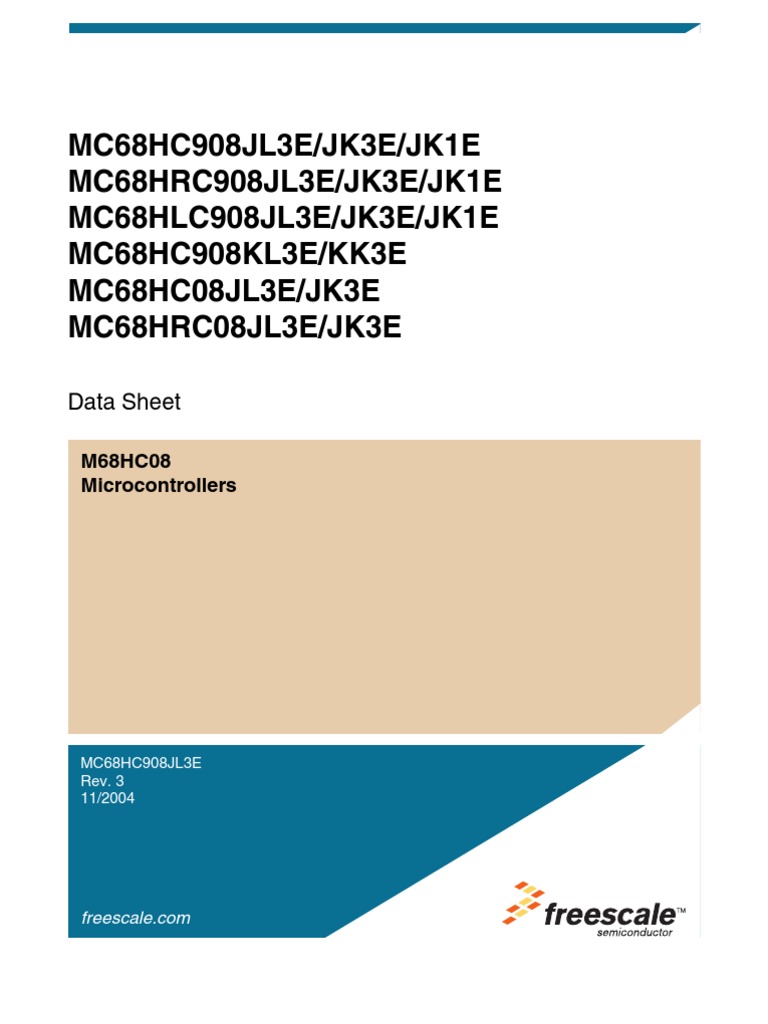 MC908JL3ECPE Freescale Semiconductor Datasheet 18773 | PDF | Analog To ...