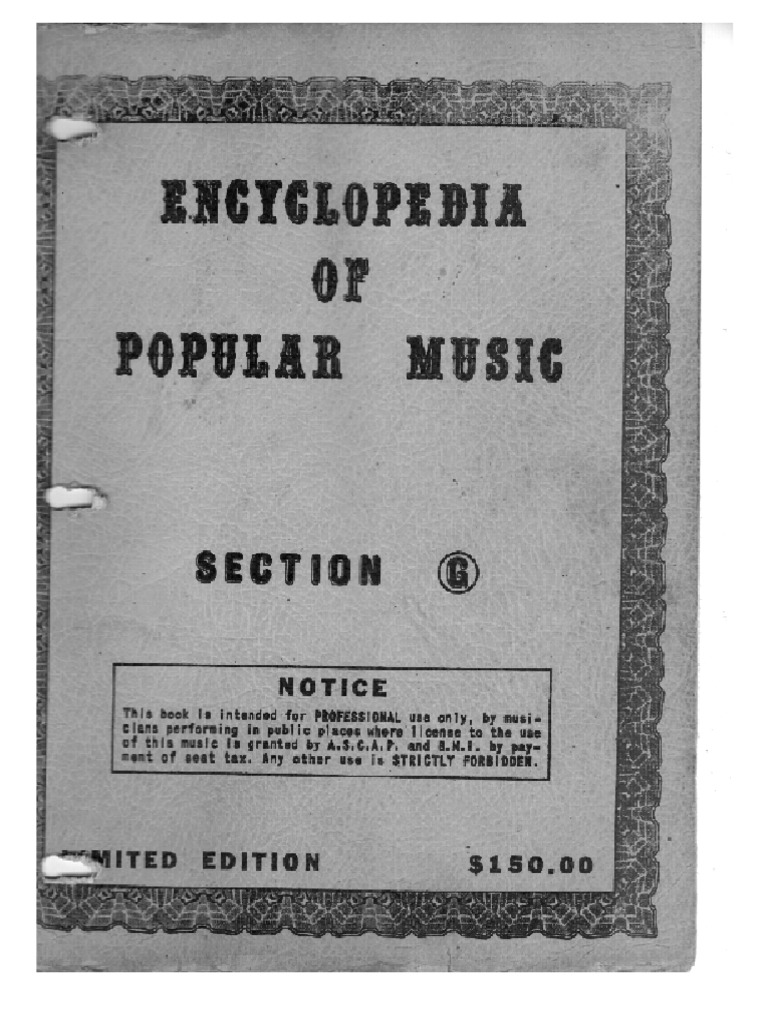Encyclopedia of Music Book G | PDF