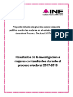 Resultados de La Investigación A Mujeres Contendientes Durante El Proceso Electoral 2017-2018