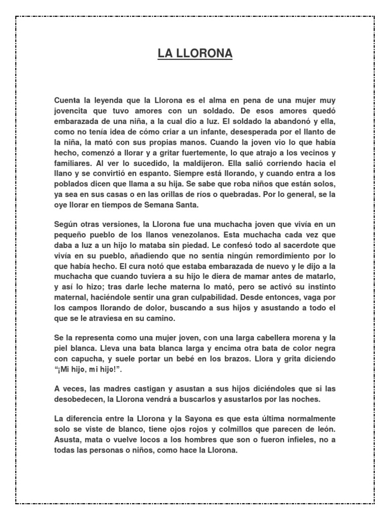 La Llorona PDF