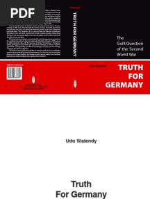 Udo Walendy-Truth For Germany - The Guilt Question of The Second World War-Historical Review Press (2008)