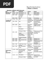 New BMus Induction Schedule