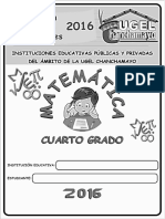 Matemática 4o grado UGEL Chanchamayo 2016