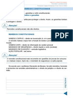 Resumo - 1490220 Aragone Fernandes - 36298485 Direito Constitucional 2017 Aula 25 Remedios Constitucionais PDF