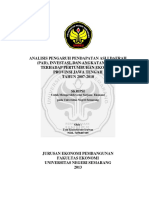 Analisis Pengaruh Pendapatan Asli Daerah (Pad), Investasi, Dan Angkatan Kerja Terhadap Pertumbuhan Ekonomi Provinsi Jawa Tengah TAHUN 2007-2010