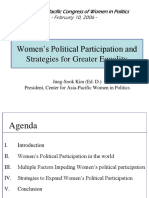 Women's Political Participation and Strategies For Greater Equality