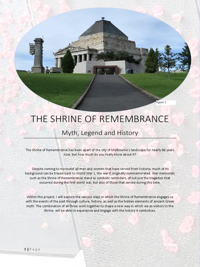 The Shrine of Remembrance Myth, Legend and History PDF Troy