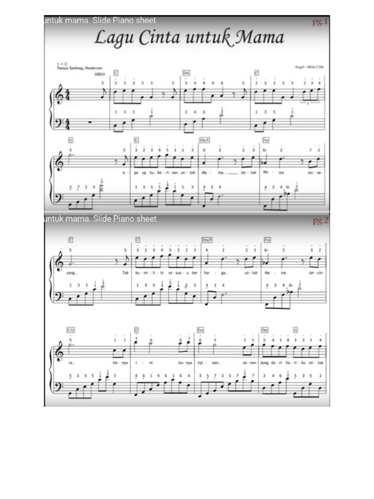 Lagu Cinta Untuk Mama | PDF