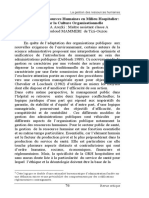 La Gestion Des Ressources Humaines en Milieu Hospitalier Analyse Par La Culture Organisationnelle RCDSP-Volume 2017, Numéro 2, Pages 76-100