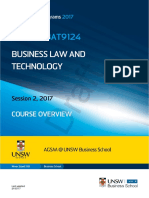 MBAX9124 Business Law and Technology S22017