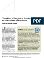 The effect of long-term disinfection on clinical contact surfaces