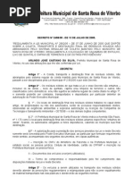 DECRETO N°2458 de 2005 - Regulamenta a LEI N°2902 de 2005