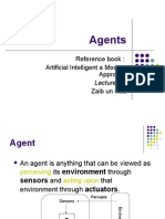 Agents: Reference Book: Artificial Intelligent A Modern Approach Zaib Un Nisa