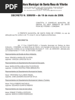 DECRETO N°3080 de 2009 - Nomeação dos membros do Conselho