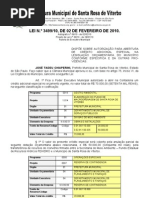 LEI N°3499 de 2010 - Macrodrenagem FEHIDRO