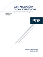 La Paz - La Estabilización y Consolidación Son de Todos - Política de Iván Duque - Presidente 2018-2022