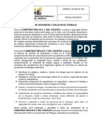 Politica de Seguridad y Salud en El Trabajo