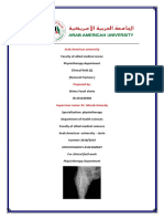 Arab American University: Orthopaedics Assessment For Clinical Field Work Physiotherapy Department