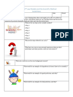 Newton's 2 Law Models and The Scientific Method: Guided Notes