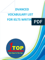 Advanced IELTS Vocabulary List PDF