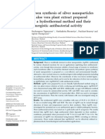 Green Synthesis of Silver Nanoparticles Aloe Vera (Hidrothermal)