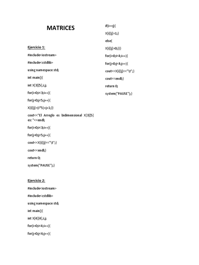 Matrices | PDF | Computing And Information Technology