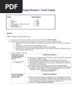 Supply-Demand and Trend Trading Detailed Trade Plan