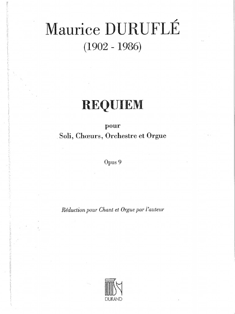 Requiem Durufle PDF