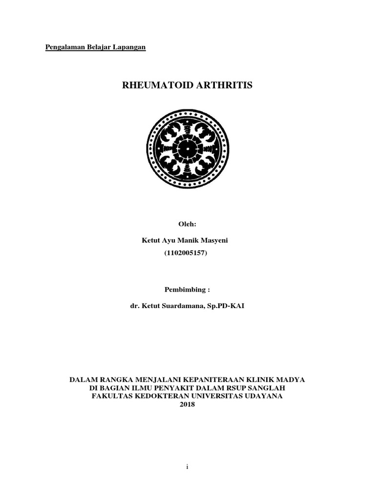 Patofisiologi Rheumatoid Arthritis | PDF | Pengembangan Diri ...
