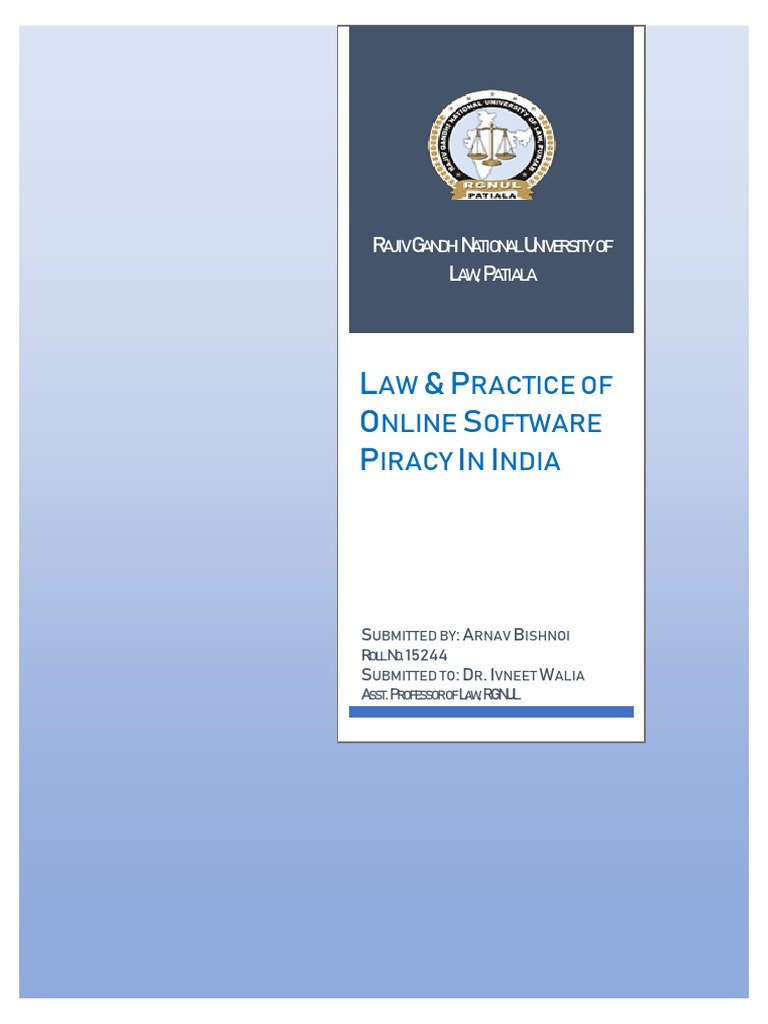 Software Piracy in India | PDF | Copyright Infringement | Copyright