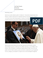 Discursul Papei Adresat Pelerinilor Din El Salvador