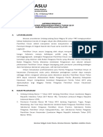 Laporan Kegiatan Sosialisasi Pengawasan Pemilu Tahun 2019