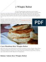 Cara Bikin Kue Wingko Babat Semarang