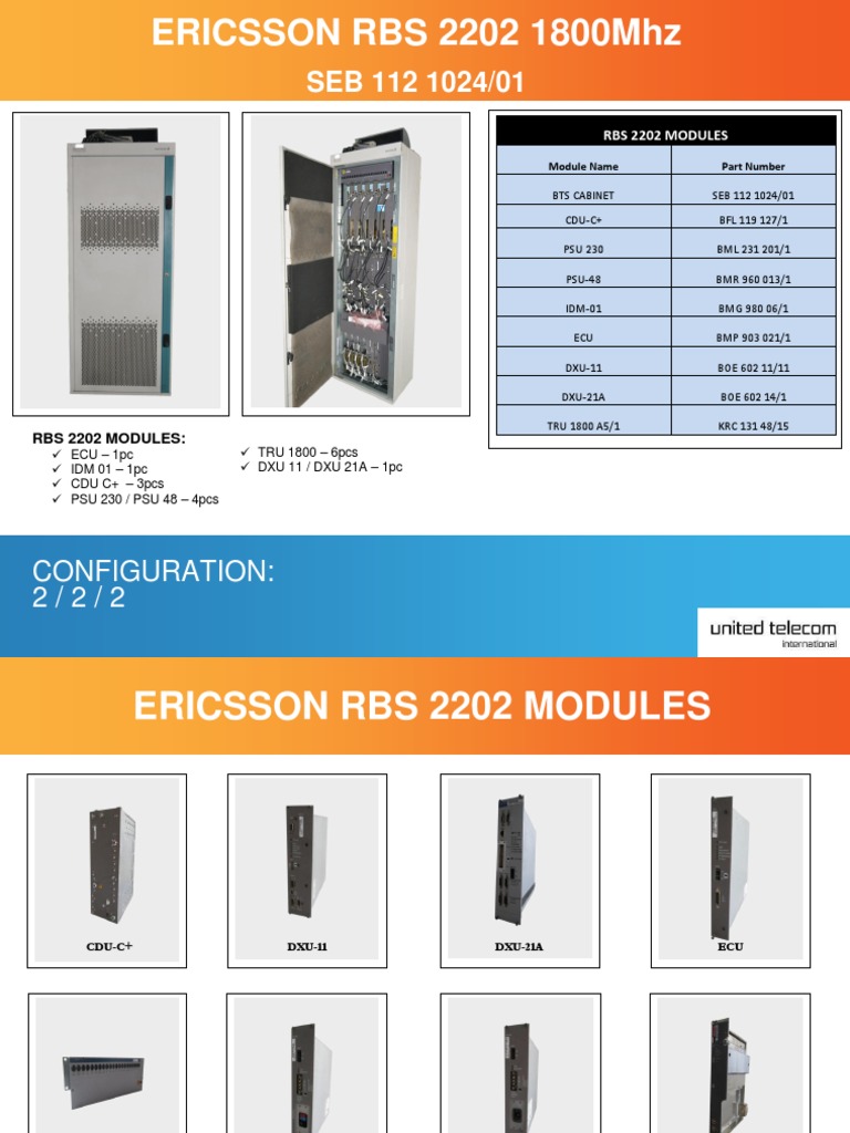 Ericsson RBS 2202 Configuration Details | PDF | Technology & Engineering