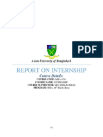 Report On Internship: Course Details