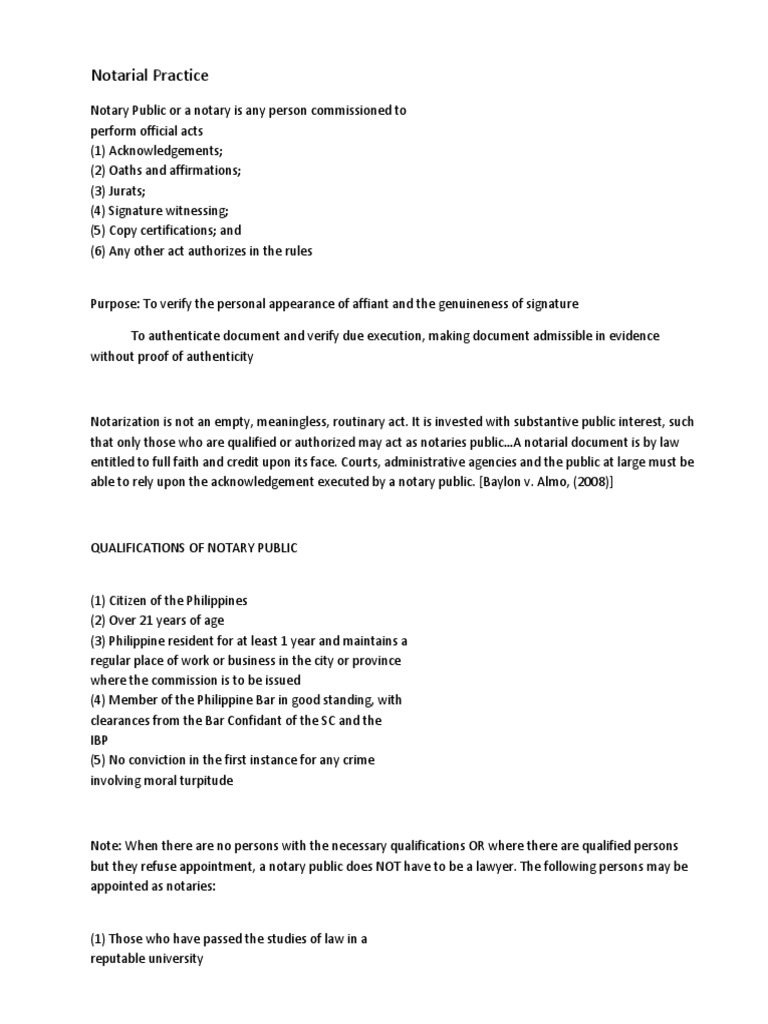 Notarial Practice Pdf Notary Public Document