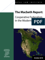 The Macbeth Report: Cooperative Federalism in The Modern Era