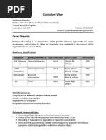 Curriculum Vitae: Career Objective