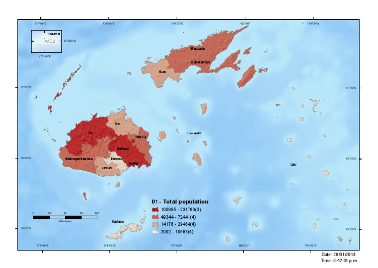 Population Data by Fijian Region | PDF