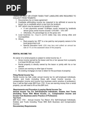 Taxes on Commercial Lease